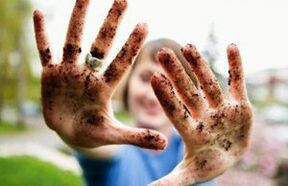 Dirty hands are the cause of the helminthian invasion