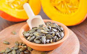 Pumpkin seeds of worms